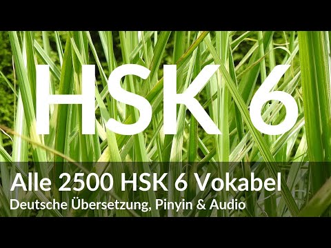 HSK 6 Vokabelliste mit Pinyin, deutscher Übersetzung & Audio