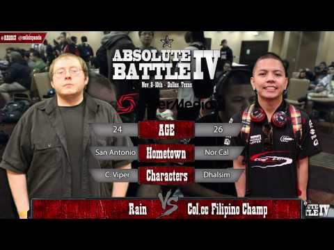 Rain (Yun) vs Col. Filipino Champ (Sim) - Absolute Battle 4 - AE2012 Top 8