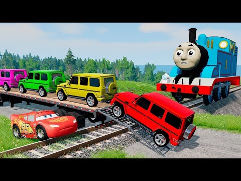 TRANSPORTING COWS vs HORSES & LANDINI vs FENDT vs JOHN DEERE TRACTORS - BeamNG.Drive