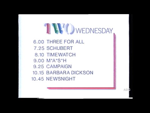 BBC2 announcer Mark Devlin 6th January 1988