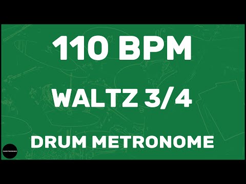 Waltz 3/4 | Drum Metronome Loop | 110 BPM