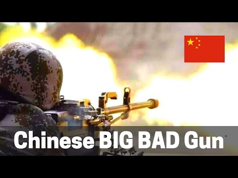 Chinese Big Bad Gun: QJZ-89 .50 machine gun VS bricks, a 12.7mm automatic weapon destroying target