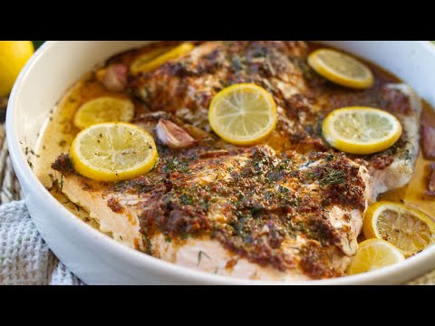 How to Make Baked Salmon with Lemon, Garlic, and Dill - Healthy Mediterranean Recipe