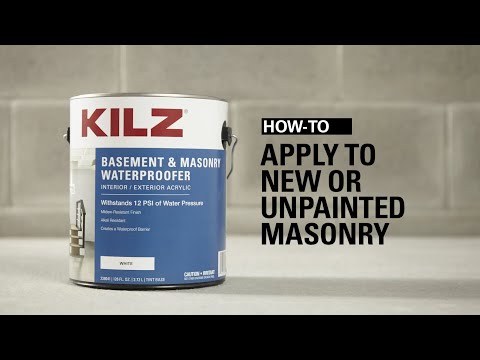 How-To Apply KILZ® Basement & Masonry Waterproofer to New or Unpainted Masonry