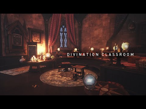 "Night Divination Classroom" // Cozy Ambience ASMR for study, relax - Harry Potter Hogwarts Legacy