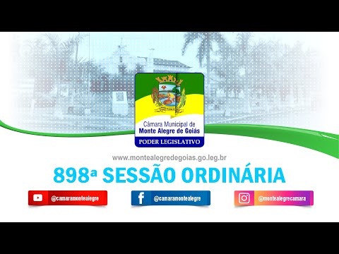 898ª Sessão Ordinária da Câmara Municipal de Monte Alegre de Goiás
