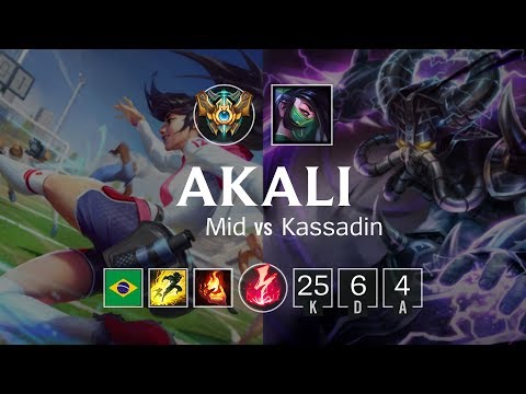 Akali Mid vs Kassadin - BR Challenger Patch 8.24