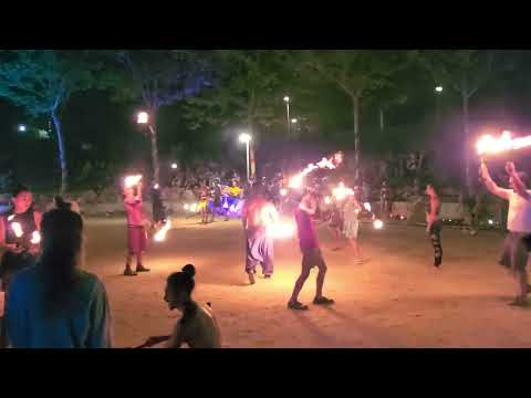 1 Min Fire Night at EJC European Juggling Convention. Tres Cantos 22 www.flowjuggle.com