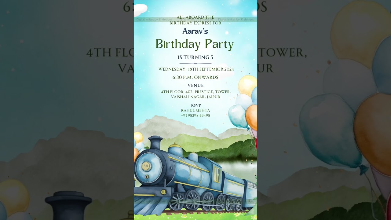 Whimsical Balloon Birthday Celebration Card