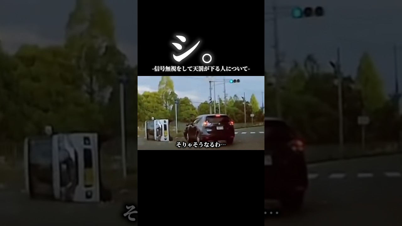 シ。信号無視をして天罰が下る人について#車 #車好きと繋がりたい #ドラレコ映像