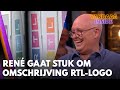 René leest voor waar nieuwe RTL-logo voor staat en gaat stuk: 'Het zijn gewoon drie blokjes!'