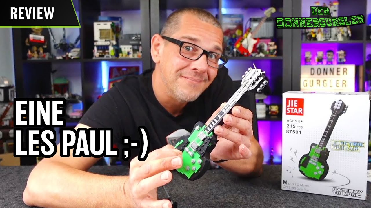 Jie Star Gitarre Les Paul 87501 - eine Les Paul aus Klemmbausteinen hat zur Lego Fender gefehlt