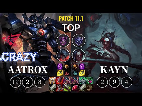 RW Crazy Aatrox vs Kayn Top - KR Patch 11.1