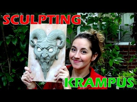 Sculpting Krampus