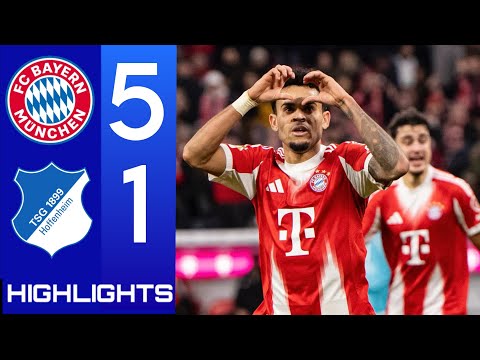 Fc bayern munich vs hoffenheim 5-1 Highlights • harry kane  & Luis diaz Brace  | Bundesliga 25/26