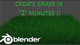 Blender Tutorial : How To Create Grass In 2 Mins || BLENDER || Shiva's gaming zone