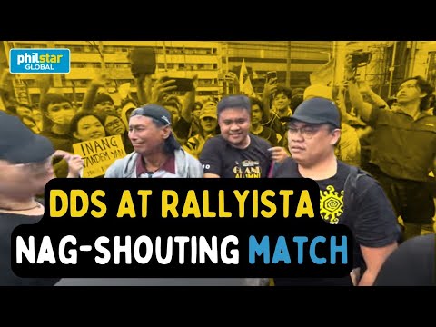 DDS at rallyists nag-shouting match sa EDSA