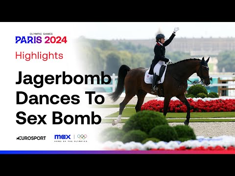 Jagerbomb Dances To Sex Bomb By Tom Jones 🤣 | Dressage Individual Grand Prix Freestyle #Paris2024