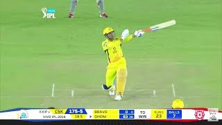 CSK VS KIXP  2018 MATCH DHONI STRIKES MASS ENTEY SUPER AT LAST 5 OVERS SUPER SIXES COMPLETED