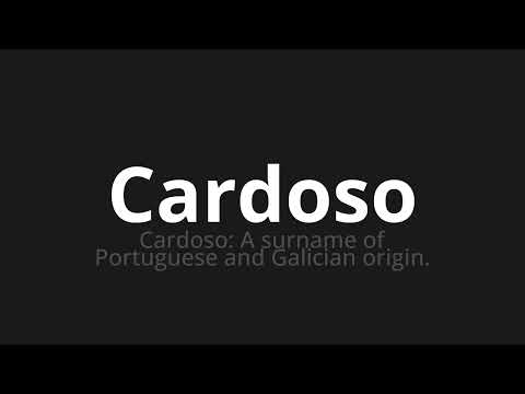 How to pronounce Cardoso