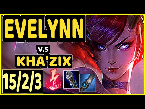 KEIO (EVELYNN) vs KHA'ZIX - 15/2/3 KDA JUNGLE CHALLENGER GAMEPLAY - BR