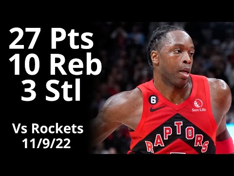 OG Anunoby 27 Pts 10 Reb vs Rockets Highlights