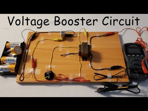 A Simple Voltage Booster Circuit Using an Electric Motor & a Transformer