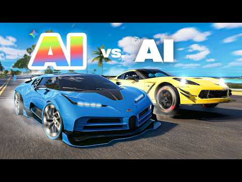 AI vs AI but it's TERRIBLE at Racing Games...