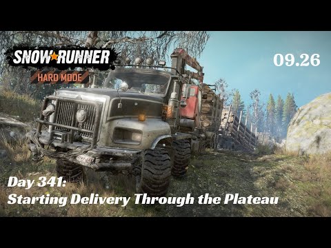 SnowRunner Hard Mode - R09 E26 - Starting Delivery Through the Plateau