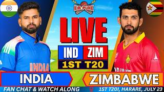 🔴LIVE: India vs Zimbabwe, 1st T20 | Live Cricket Match Today | IND vs ZIM, Fan Chat #indvszim 