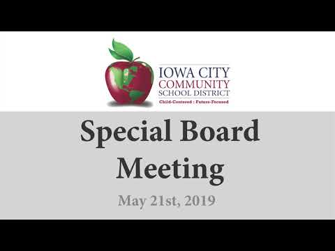 Special Board Meeting 5/21/19