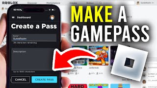 How To Make A Gamepass In Roblox Mobile (Updated) - Full Guide