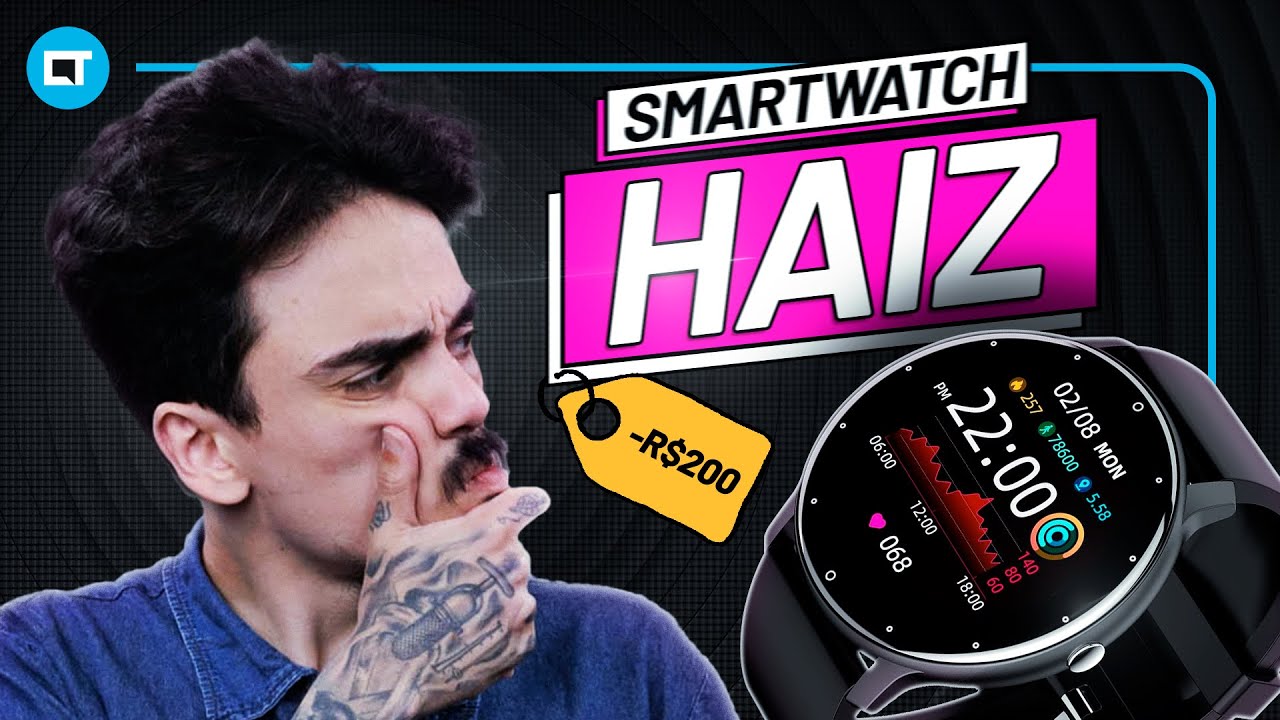 Miniatura da avaliação em vídeo de Smartwatch HZ-139 1.83" Rosa com Chamadas Bluetooth
