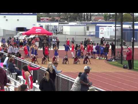 FSG 100m vs Fountain Valley 4-22-15 - Los Alamitos Girls