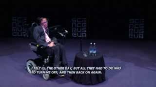 Stephen Hawking does stand up comedy