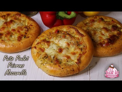 Stuffed Brioche Rolls with Chicken, Peppers and Mozzarella