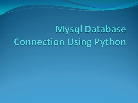 Mysql Database Connection Using Python Create Tableinsertupdatedelete And Select Operations