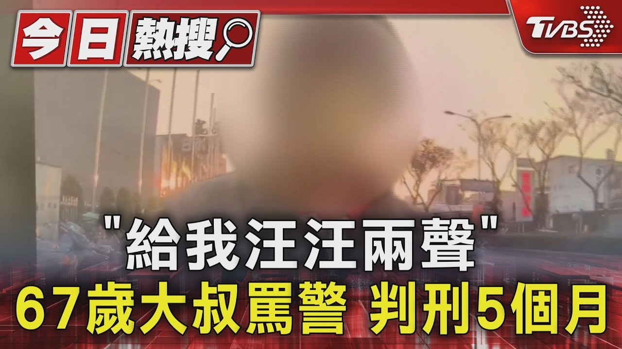「給我汪汪兩聲」67歲大叔罵警 判刑5個月