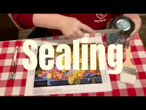 Sealing a Diamond Painting This is How I Do It!!!!!