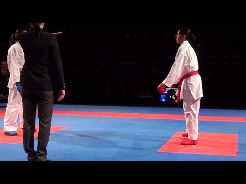 Karate1 PL, Almere 2014 - VAN DER VOORT vs. CLAVIEN - Kumite fem. +68 FINAL