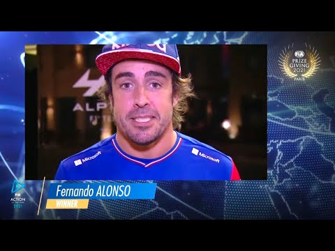 Fernando Alonso Wins the 2021 FIA Action of the Year Award