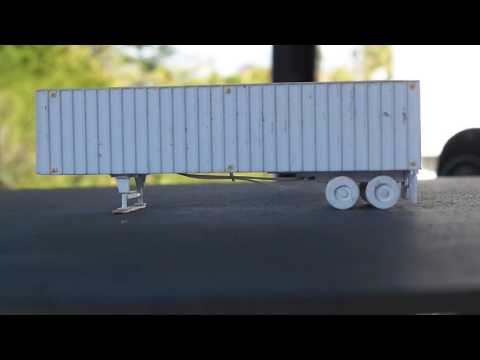 N scale 40ft outside post   semi trailer sctatchbuilt