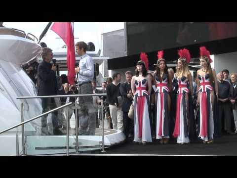 Jenson Button and Eddie Jordan launch the Sunseeker Predator 80 and Portofino 40