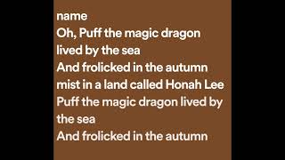 Peter, Paul and Mary - Puff, The Magic Dragon (Lyrics)