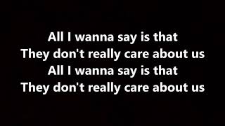 saliva - they don&#39;t care about us (lyrics)