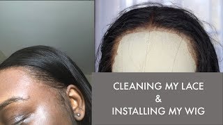 HOW TO CLEAN OFF BUILD UP ON YOUR LACE FRONTAL ft. UNice Hair