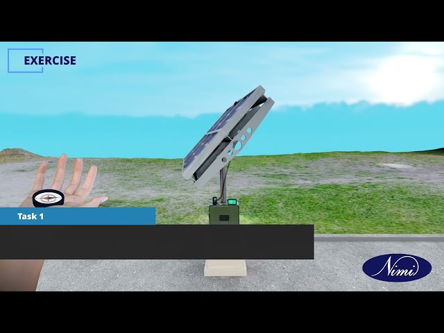 Test PV cell in sunlight at various angles of inclination and direction