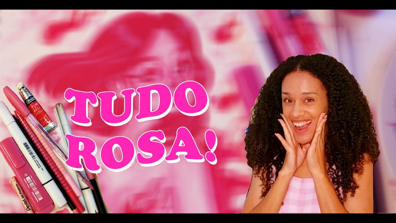 Watch Now Usei apenas Materiais na cor ROSA pra Pintar um DESENHO Usei apenas Materiais na cor ROSA pra Pintar um DESENHO