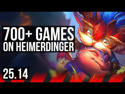 HEIMERDINGER vs FIORA (TOP) | 700+ games | EUW Challenger | 25.14