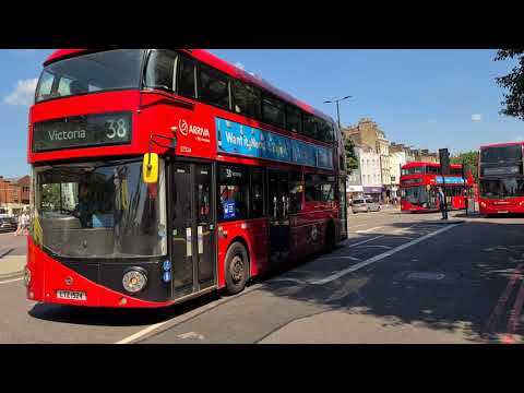 London Buses around ANGEL STATION (2021)